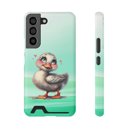 EnchantGuard Phone Case with Card Holder: Style Meets Functionality - Duck