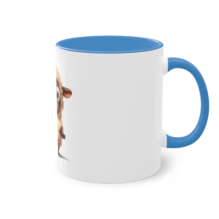 Harmony Two-Tone Coffee Mug: Sip in Style, Revel in Comfort - Sheep