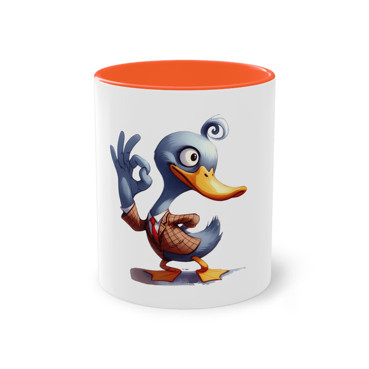 Harmony Two-Tone Coffee Mug: Sip in Style, Revel in Comfort - Duck