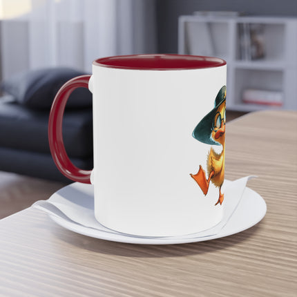 Harmony Two-Tone Coffee Mug: Sip in Style, Revel in Comfort - Duck