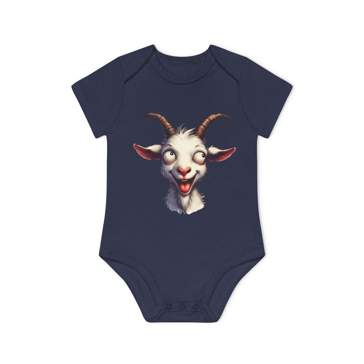 SnuggleNest Organic Baby Bodysuit (Short Sleeves) Goat