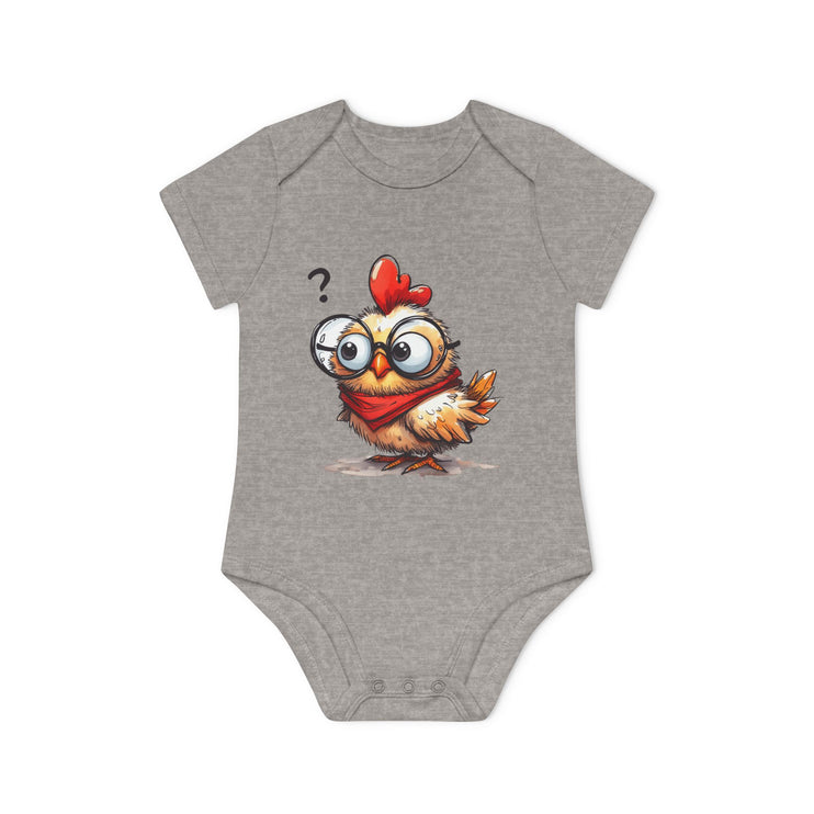 SnuggleNest Organic Baby Bodysuit (Short Sleeves) Chicken