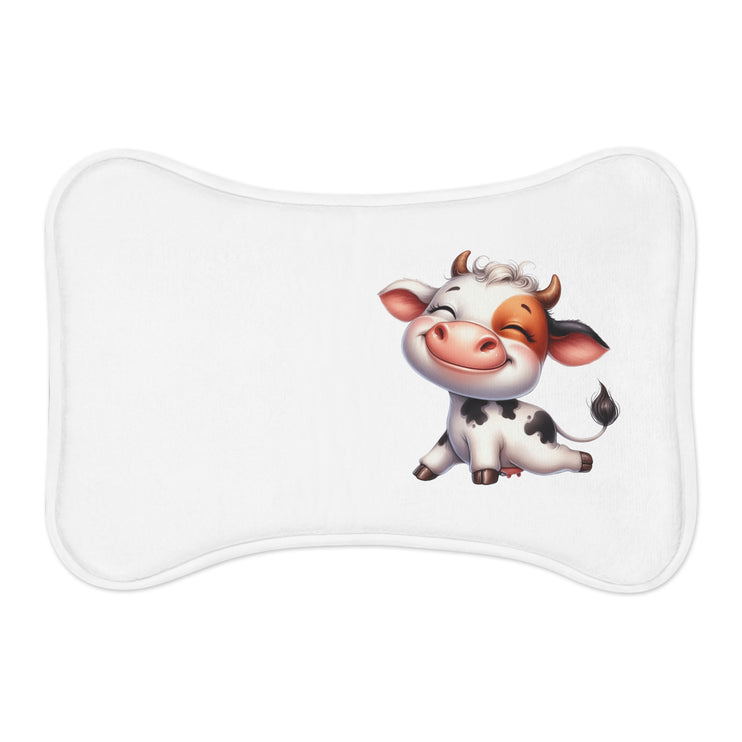 CharmPaws Pet Feeding Mats: Keep Mealtime Mess-Free & Stylish! - Cow