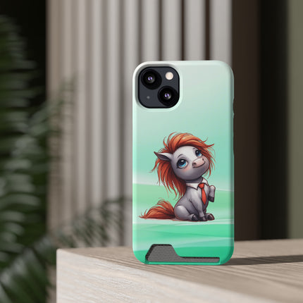 EnchantGuard Phone Case with Card Holder: Style Meets Functionality - Horse