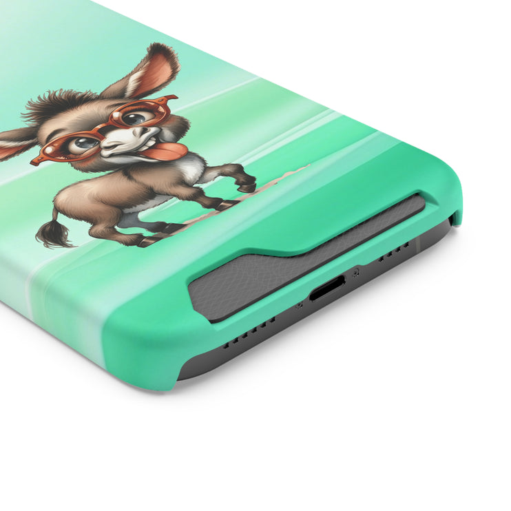 EnchantGuard Phone Case with Card Holder: Style Meets Functionality - Donkey