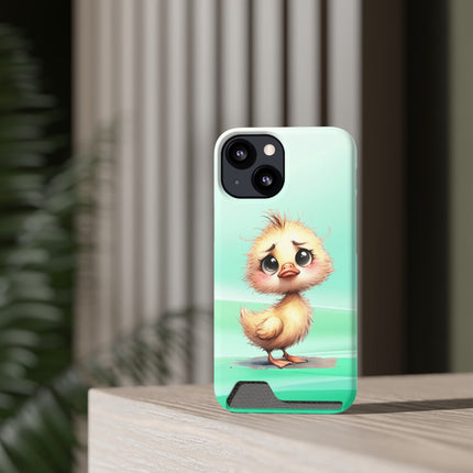 EnchantGuard Phone Case with Card Holder: Style Meets Functionality - Chicken