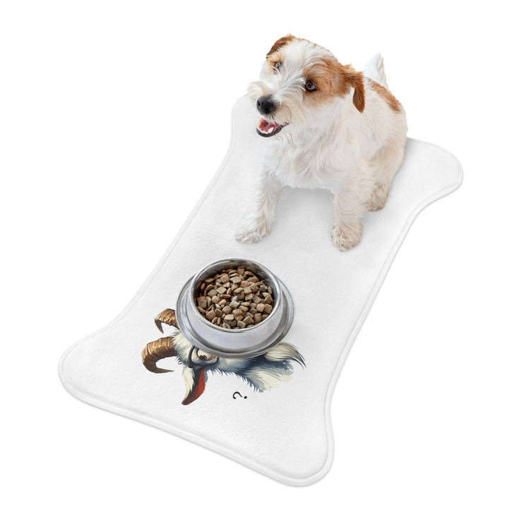 CharmPaws Pet Feeding Mats: Keep Mealtime Mess-Free & Stylish! - Goat