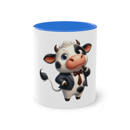 Harmony Two-Tone Coffee Mug: Sip in Style, Revel in Comfort - Cow