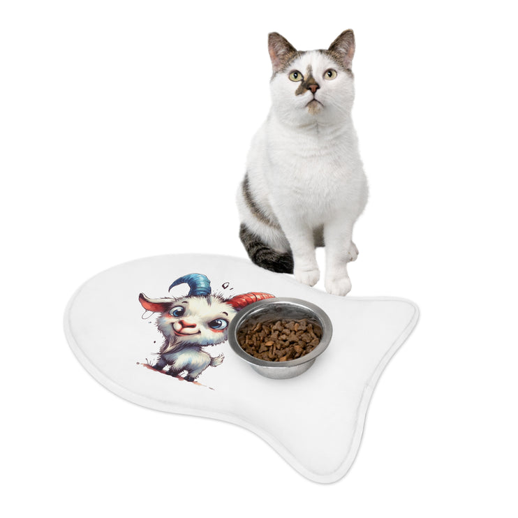 CharmPaws Pet Feeding Mats: Keep Mealtime Mess-Free & Stylish! - Goat