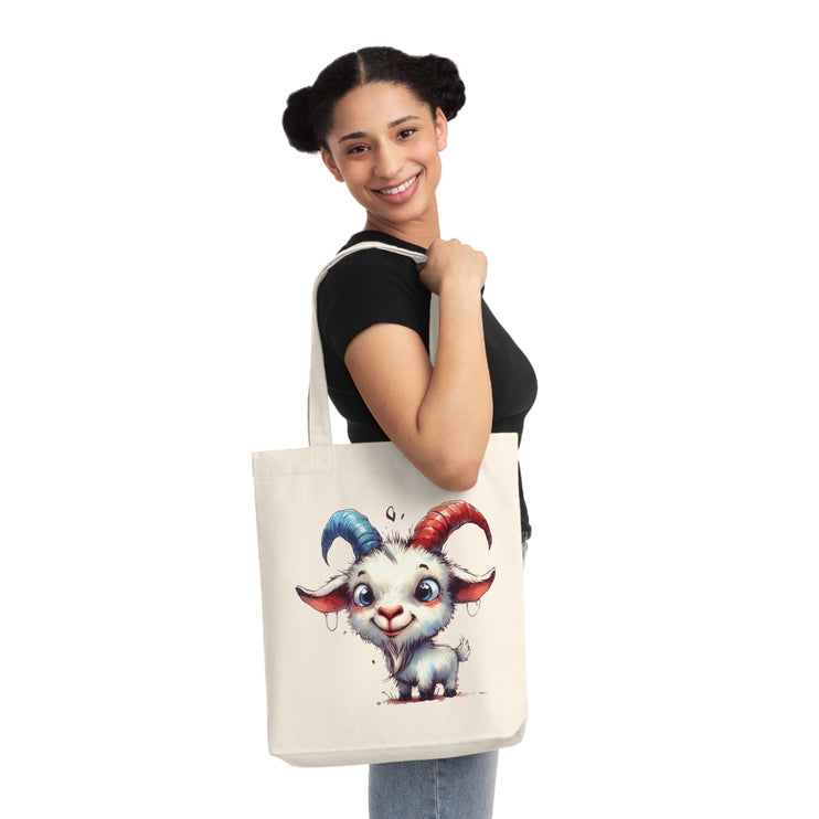 Καμβά sustainstyle Tote Bag: Eco -Conscious Fashion - Baby Goat