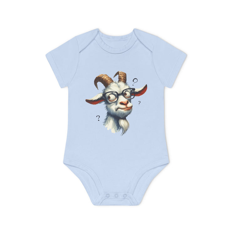 SnuggleNest Organic Baby Bodysuit (Short Sleeves) Goat