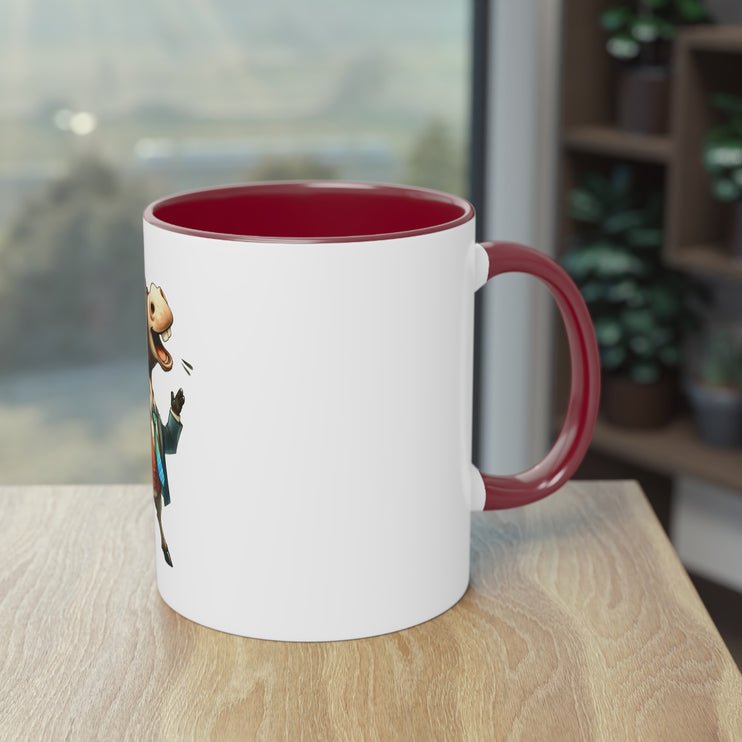 Harmony Two-Tone Coffee Mug: Sip in Style, Revel in Comfort - Donkey