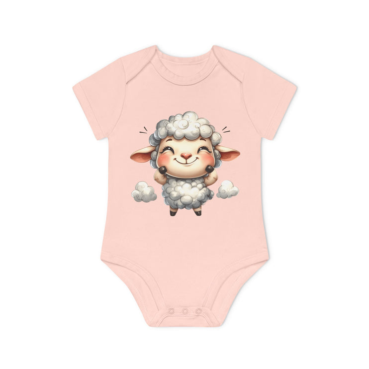 SnuggleNest Organic Baby Bodysuit (Short Sleeves) Sheep