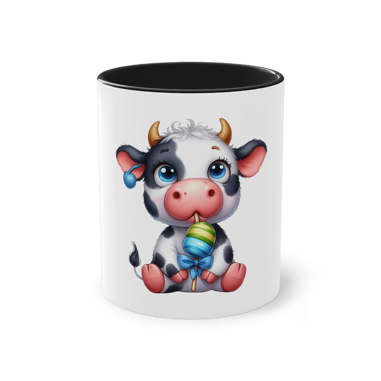 Harmony Two-Tone Coffee Mug: Sip in Style, Revel in Comfort - Cow