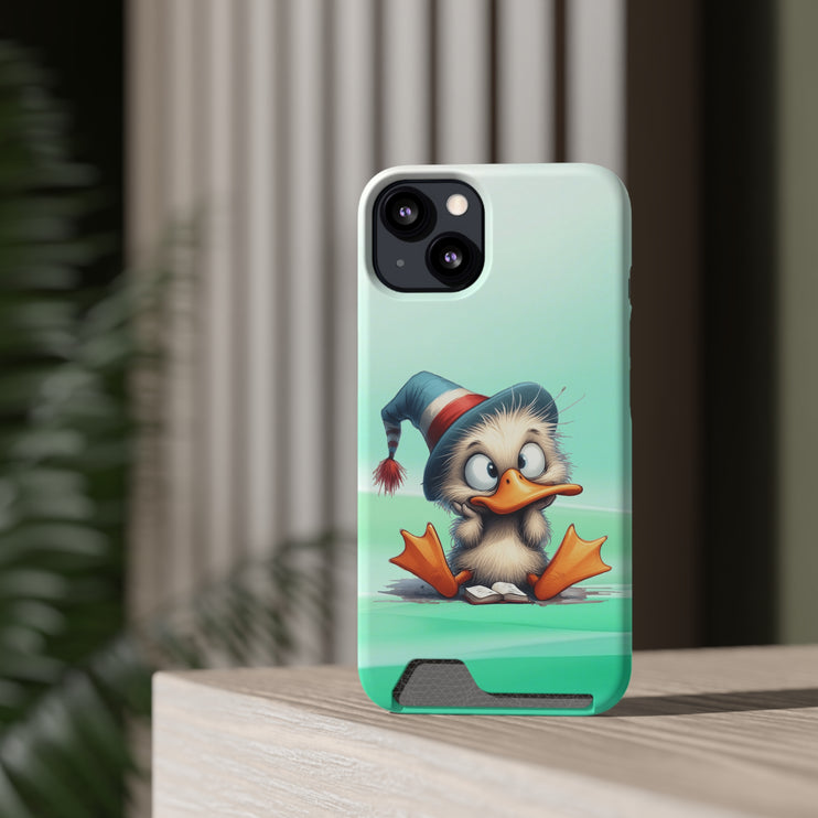 EnchantGuard Phone Case with Card Holder: Style Meets Functionality - Duck