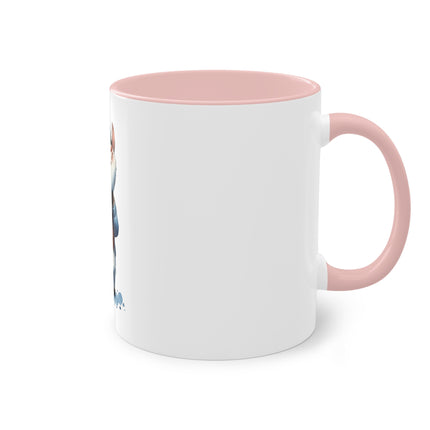 Harmony Two-Tone Coffee Mug: Sip in Style, Revel in Comfort - Goat