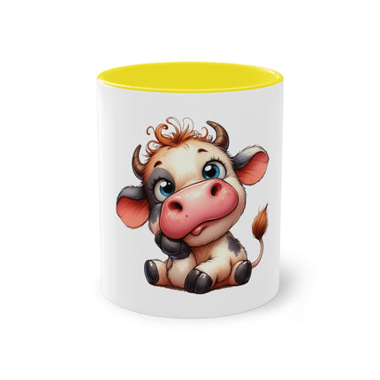 Harmony Two-Tone Coffee Mug: Sip in Style, Revel in Comfort - Cow