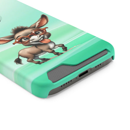 EnchantGuard Phone Case with Card Holder: Style Meets Functionality - Donkey