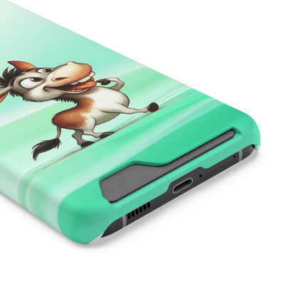 EnchantGuard Phone Case with Card Holder: Style Meets Functionality - Donkey