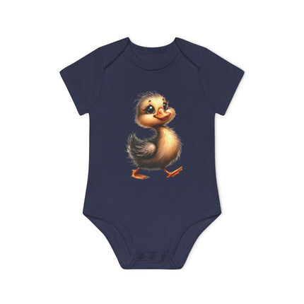 SnuggleNest Organic Baby Bodysuit (Short Sleeves) Duck