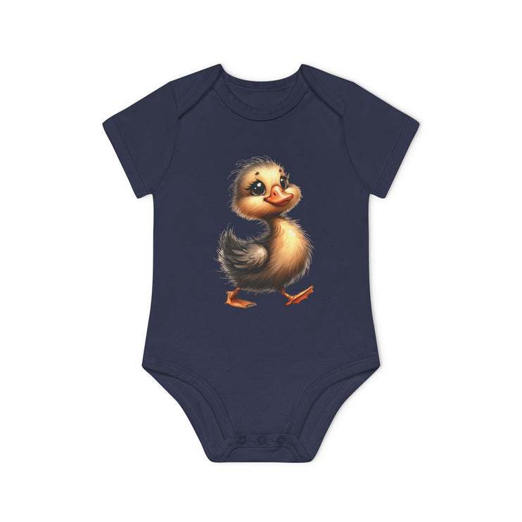 SnuggleNest Organic Baby Bodysuit (Short Sleeves) Duck