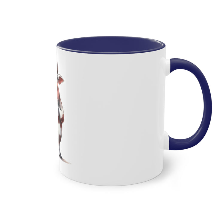 Harmony Two-Tone Coffee Mug: Sip in Style, Revel in Comfort - Cow