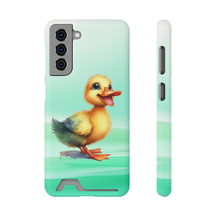 EnchantGuard Phone Case with Card Holder: Style Meets Functionality - Duck