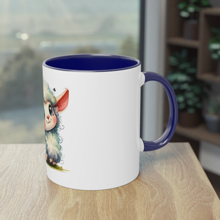 Harmony Two-Tone Coffee Mug: Sip in Style, Revel in Comfort - Sheep