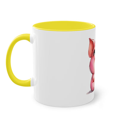 Harmony Two-Tone Coffee Mug: Sip in Style, Revel in Comfort - Pig