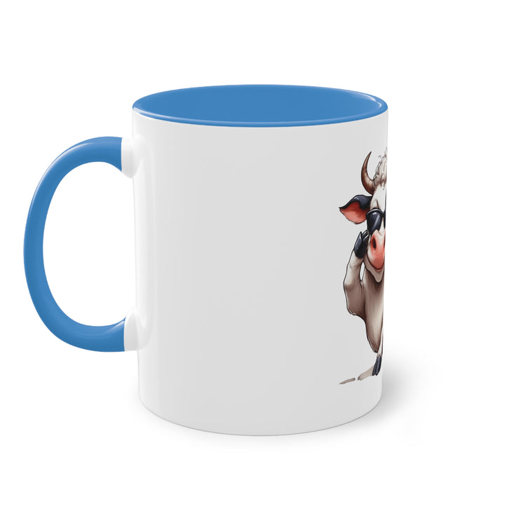 Harmony Two-Tone Coffee Mug: Sip in Style, Revel in Comfort - Cow