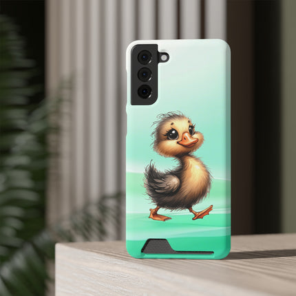 EnchantGuard Phone Case with Card Holder: Style Meets Functionality - Duck