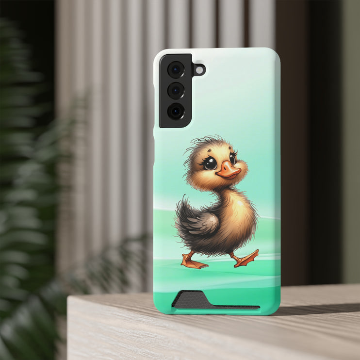 EnchantGuard Phone Case with Card Holder: Style Meets Functionality - Duck