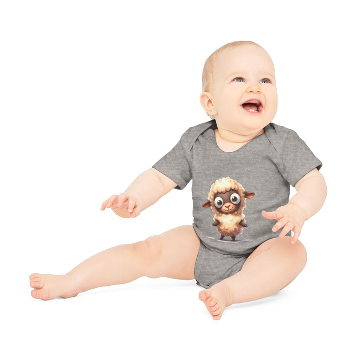 SnuggleNest Organic Baby Bodysuit (Short Sleeves) Sheep