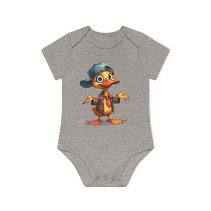 SnuggleNest Organic Baby Bodysuit (Short Sleeves) Duck