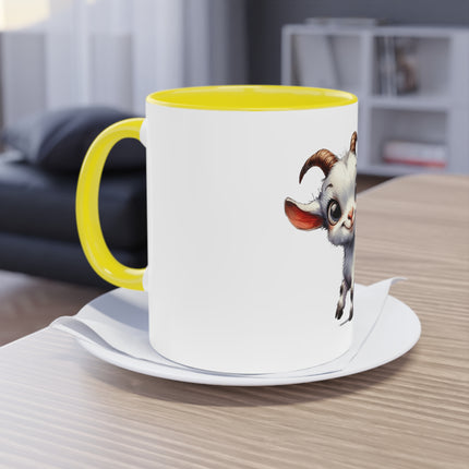 Harmony Two-Tone Coffee Mug: Sip in Style, Revel in Comfort - Goat