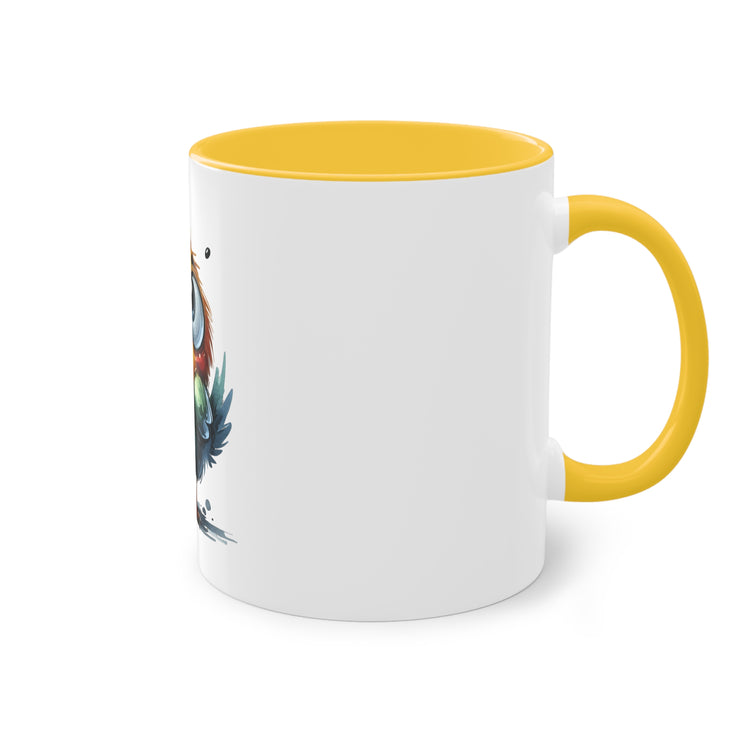 Harmony Two-Tone Coffee Mug: Sip in Style, Revel in Comfort - Chicken