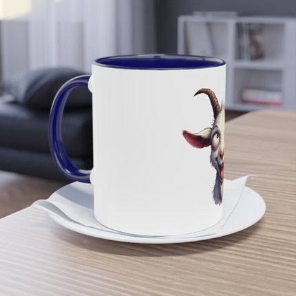 Harmony Two-Tone Coffee Mug: Sip in Style, Revel in Comfort - Goat