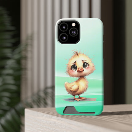 EnchantGuard Phone Case with Card Holder: Style Meets Functionality - Chicken