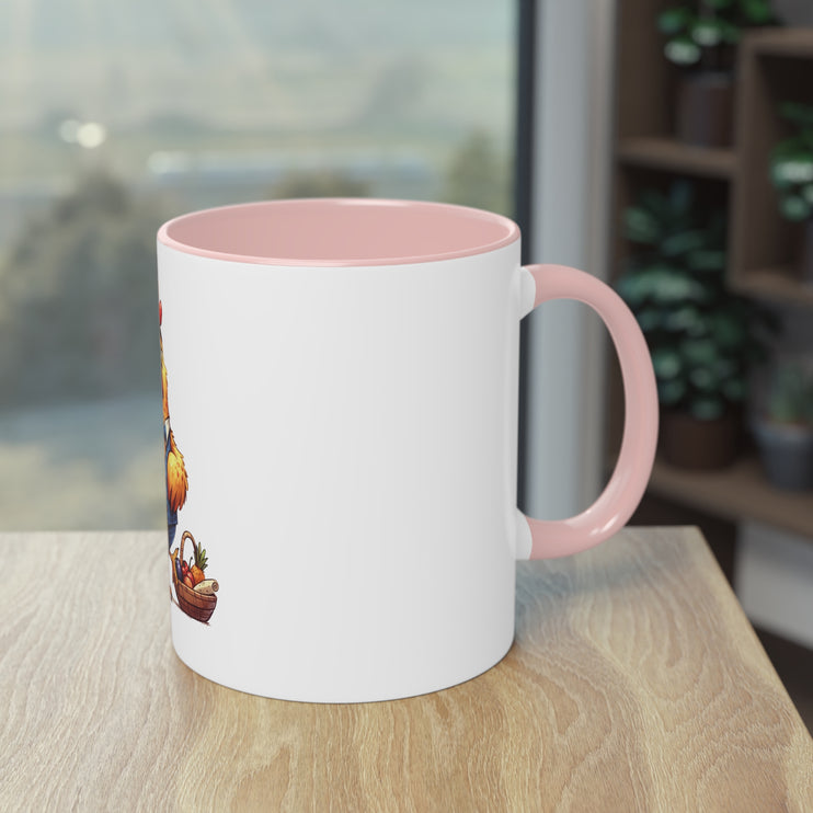 Harmony Two-Tone Coffee Mug: Sip in Style, Revel in Comfort - Rooster