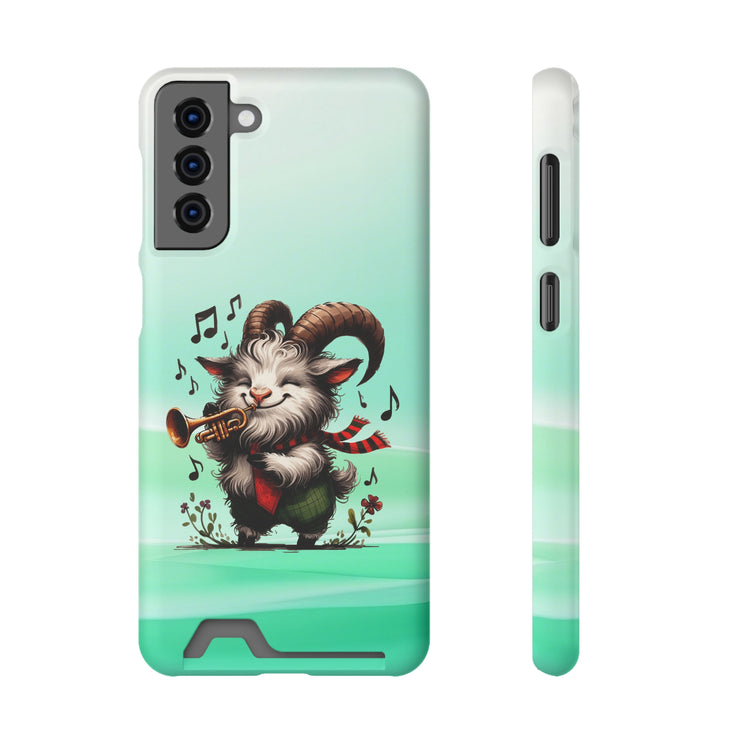 EnchantGuard Phone Case with Card Holder: Style Meets Functionality - Goat