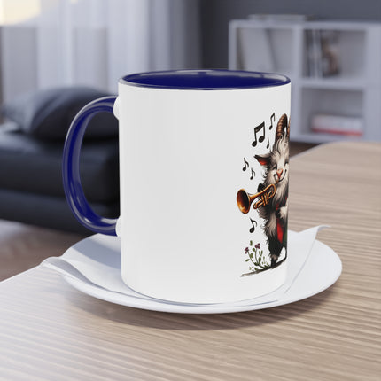 Harmony Two-Tone Coffee Mug: Sip in Style, Revel in Comfort - Goat