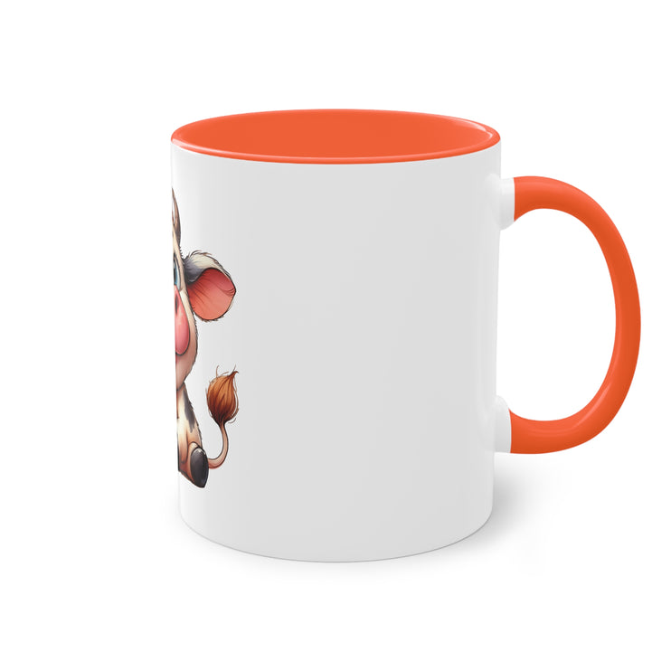 Harmony Two-Tone Coffee Mug: Sip in Style, Revel in Comfort - Cow