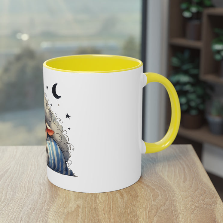 Harmony Two-Tone Coffee Mug: Sip in Style, Revel in Comfort - Sheep