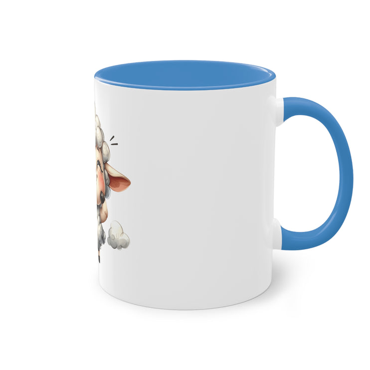 Harmony Two-Tone Coffee Mug: Sip in Style, Revel in Comfort - Sheep