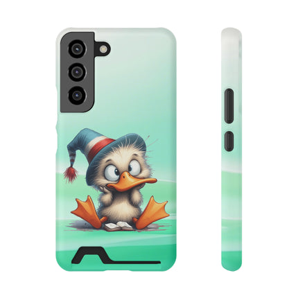 EnchantGuard Phone Case with Card Holder: Style Meets Functionality - Duck