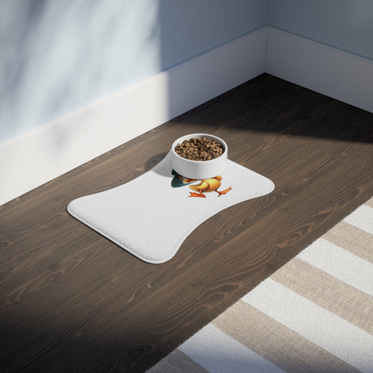 CharmPaws Pet Feeding Mats: Keep Mealtime Mess-Free & Stylish! - Duck