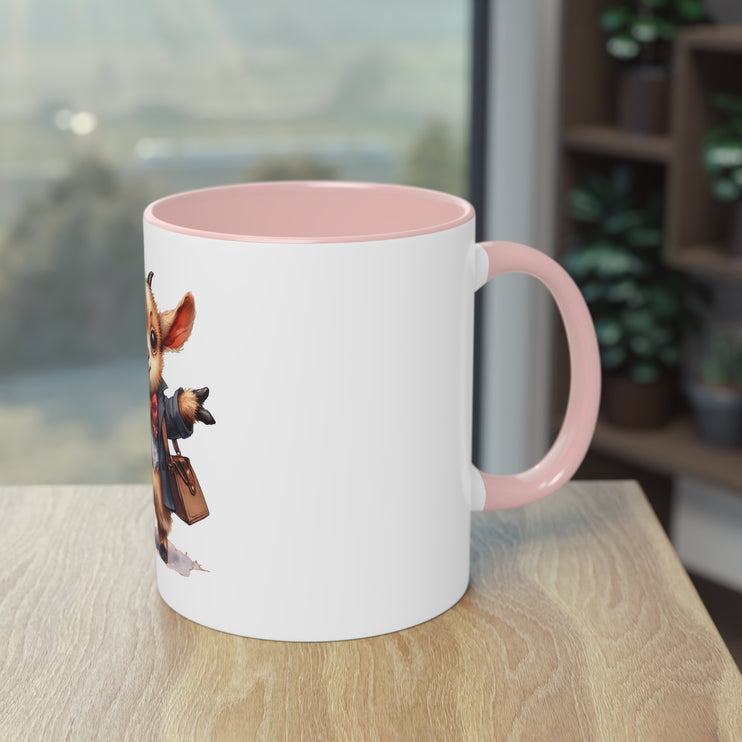 Harmony Two-Tone Coffee Mug: Sip in Style, Revel in Comfort - Goat