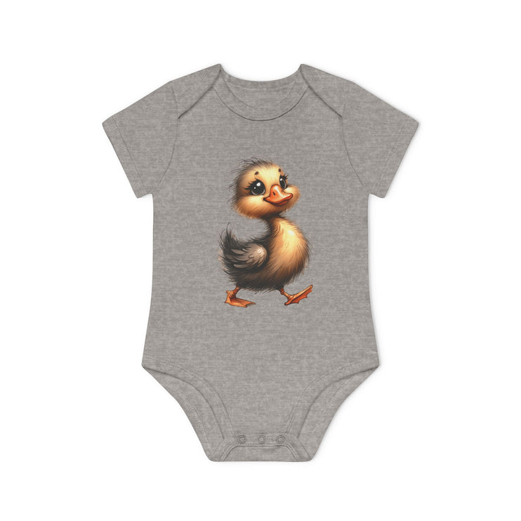 SnuggleNest Organic Baby Bodysuit (Short Sleeves) Duck