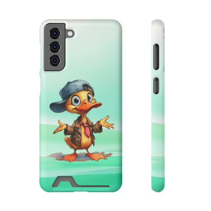 EnchantGuard Phone Case with Card Holder: Style Meets Functionality - Duck