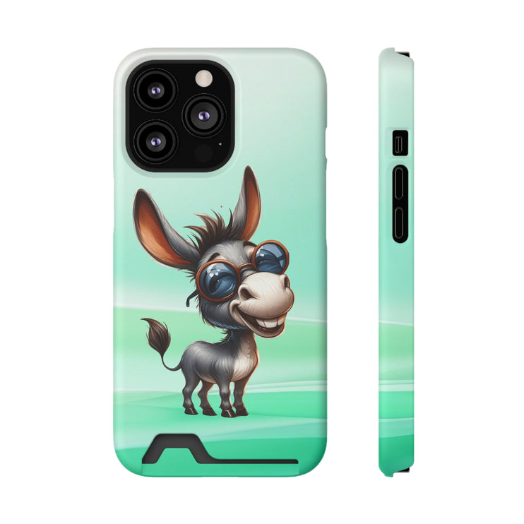 EnchantGuard Phone Case with Card Holder: Style Meets Functionality - Donkey